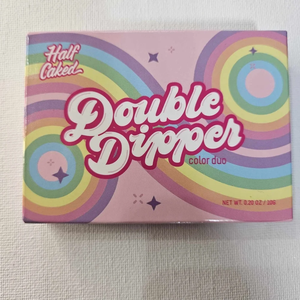 HALF CAKED Double Dipper Color Duo Blush & Highlight Duo‎ Set Matte Blush Powder